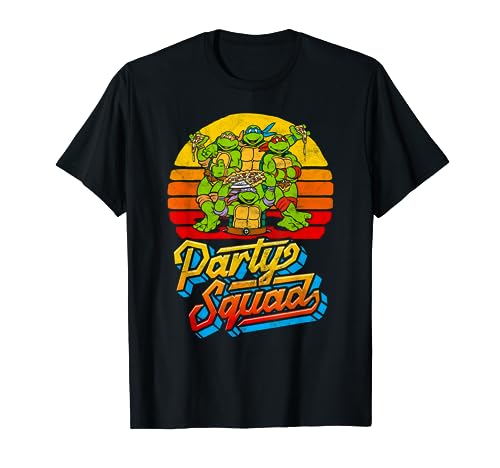 Mademark x Teenage Mutant Ninja Turtles - Party Squad! TMNT Vintage 80s Pizza Friends Distressed T-Shirt