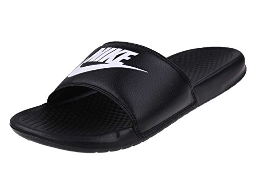 Nike Men's Benassi Just Do It Athletic Sandal, Black/White Noir/Blanc, 11.0 Regular US