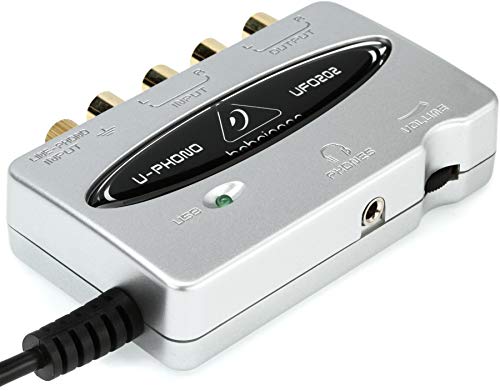 Behringer U-PHONO UFO202 Audiophile USB/Audio Interface with Built-in Phono Preamp for Digitalizing Your Tapes and Vinyl Records