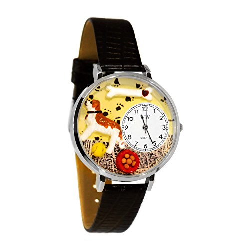 Whimsical Gifts Saint Bernard Watch in Silver Large Style
