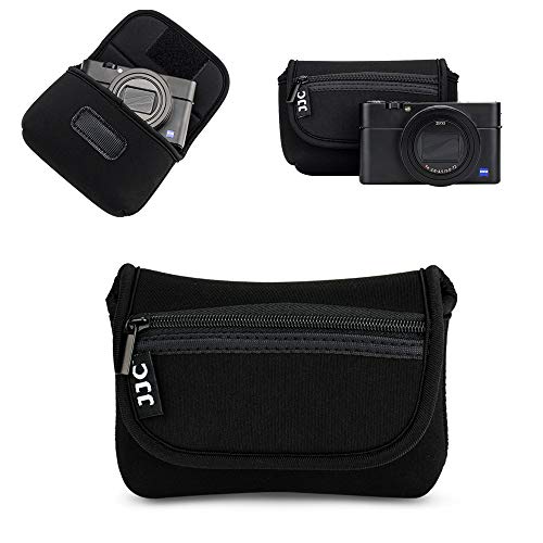 JJC Compact Camera Case Travel Pouch Sleeve for Canon G7X G9X G5X SX740 SX620 Sony ZV-1 II ZV1II ZV1 ZV-1F ZV1F RX100 VII VI VA IV Olympus TG-7 TG-6 TG-5 TG-4 Fuji XP140 XP130 XP90 Ricoh GR III & More