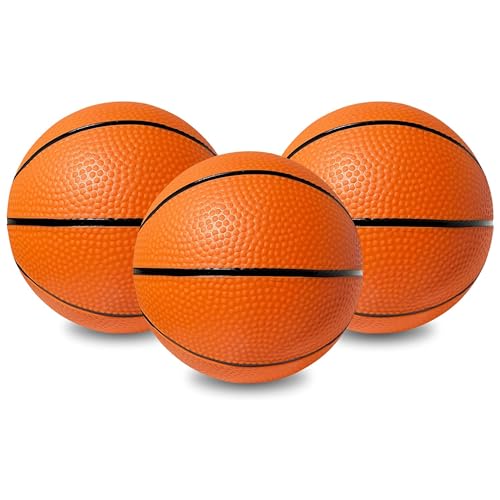 Botabee 5' Mini Basketball Balls Set of 3 - Ideally Sized for Boys, Toddlers, Mini Hoop Enthusiasts - Exciting Toy for Endless Games, Activities - Durable PVC - Versatile for Indoor or Outdoor Play