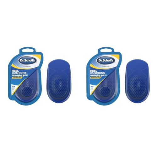 Dr. Scholl's Heel Cushions with Massaging Gel Advanced // All-Day Shock Absorption and Cushioning to Relieve Heel Discomfort (for Men's 8-13, Also Available for Women's 6-10)