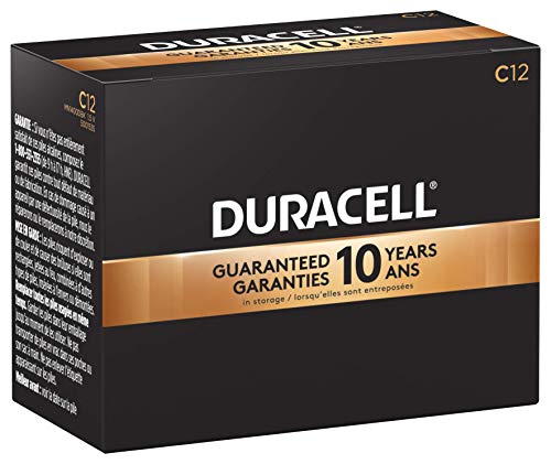 Duracell - CopperTop C Alkaline Batteries with recloseable package - long lasting, all-purpose C battery for household and business - Pack of 12