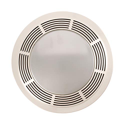 Broan-Nutone 8664RP Exhaust Fan and 100-Watt Incandescent Light with Glass Lens, Bathroom Ceiling Ventilation Fan, 100-Watts, 100 CFM, White