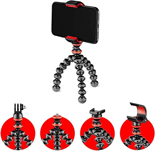 JOBY GorillaPod Starter Kit, Versatile Mini Flexible Tripod with Universal Smartphone Clamp, GoPro Mount, Torch Light Mount, Quick Release Plate, Universally Compatible, Watch FIFA World Cup