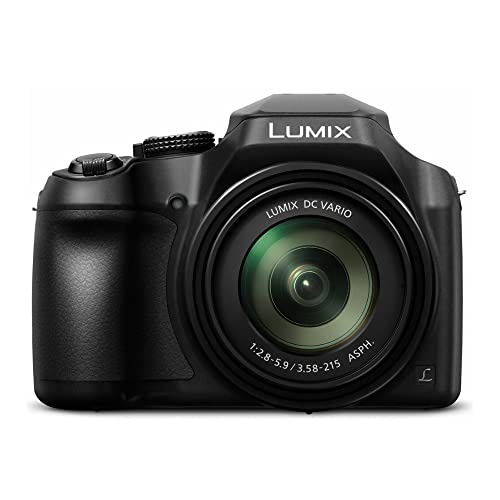 PANASONIC LUMIX FZ80 4K 60X Zoom Camera, 18.1 Megapixels, DC VARIO 20-1200mm Lens, F2.8-5.9, 4K 30p Video, Power O.I.S., WiFi ? DC-FZ80K (USA BLACK) (Renewed)