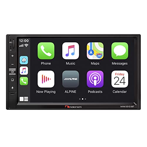 Nakamichi NAM3510-M7 7' Touchscreen in-Dash Double-DIN Stereo Compatible with Apple CarPlay & Android Auto