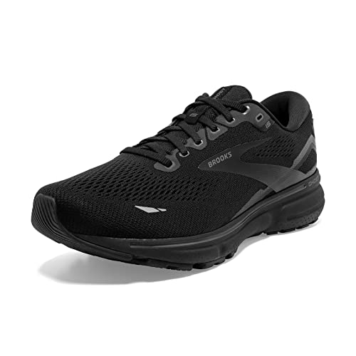 Brooks Men's Ghost 15 Neutral Running Shoe - Black/Black/Ebony - 12 Wide