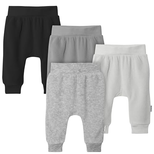 Gerber Unisex Baby 4-Pack Microfleece Pants, Grey