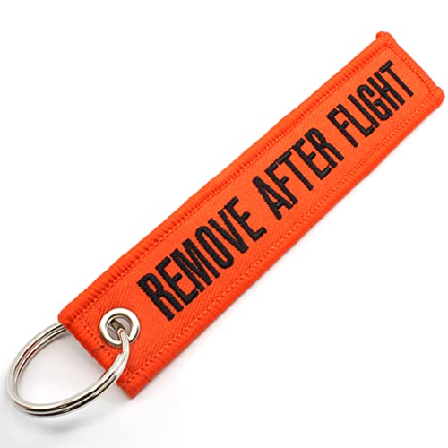 Rotary13B1 - Remove After Flight Keychain - Orange