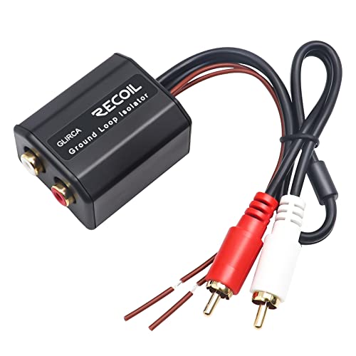 RECOIL GLIRCA 2-Channel RCA Stereo Ground Loop Isolator Designed for Audio Signals Eliminate Noise