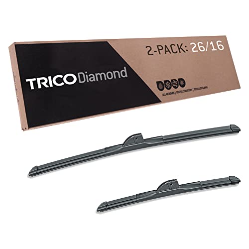 TRICO Diamond (25-2616) 26 Inch & 16 inch pack of 2 High Performance Automotive Replacement Windshield Wiper Blades For My Car Super Premium All Weather Beam Blade for Select Vehicle Models