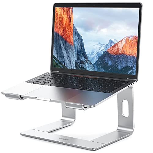 BESIGN LS03 Aluminum Laptop Stand, Ergonomic Detachable Computer Stand, Riser Holder Notebook Stand Compatible with Air, Pro, Dell, HP, Lenovo More 10-15.6' Laptops, Silver