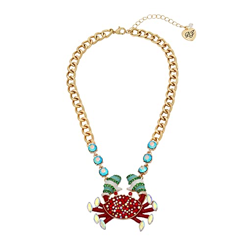 Betsey Johnson Crabby Pendant Necklace