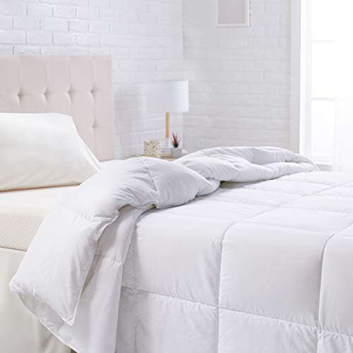 Amazon Basics White Down Alternative Comforter and Duvet Insert with Corner Tabs (King, All-Season)