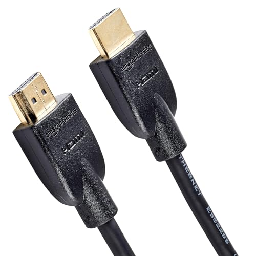 Amazon Basics 2-Pack HDMI Cable, 18Gbps High-Speed, 4K@60Hz, 2160p, Ethernet Ready, 6 Foot, Black