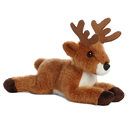 Aurora Adorable Mini Flopsie Deer Stuffed Animal - Playful Ease - Timeless Companions - Brown 8 Inches