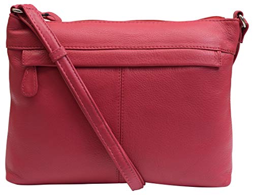 Swiss Marshall Women's Designer Purse Shoulder Bag Soft Leather Crossbody Handbag for Ladies (Pink)