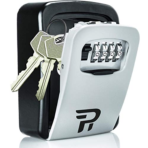 Key Lock Box for Outside - Rudy Run Wall Mount Lockbox for House Keys Outdoor - Combination Key Hiders to Hide a Key - Waterproof Key Safe Storage Lock Box