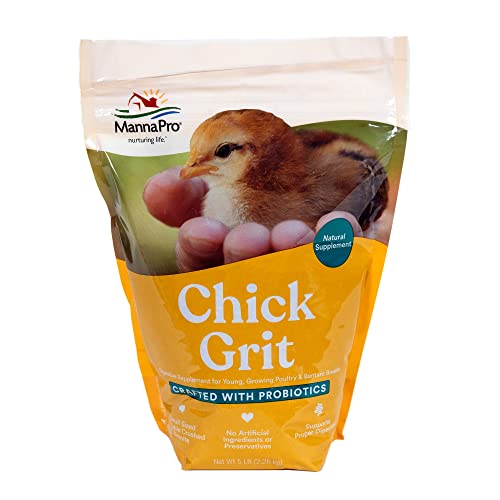 Manna Pro Chick Grit Digestive Supplement for Young Growing Poultry & Bantam Breeds - No Artificial Ingredients or Preservatives - Natural Supplement with Insoluble Crushed Granite - 5 lbs