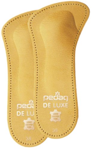 Pedag 123 De Luxe 3/4 Leather Orthotic with Metatarsal Pad, Longitudinal Arch Support, Tan, Women's 6