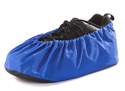 Reusable Shoe Boot Covers Made USA Washable Non Skid Lab Tested Contractors Homeowners Booties (Large, Royal Blue)