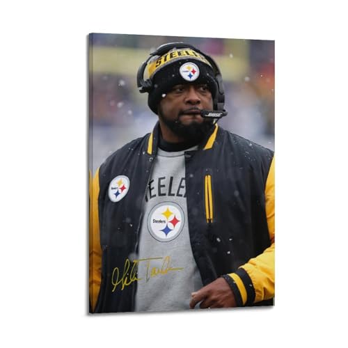 LBDLYXGX Mike Tomlin Canvas Poster Bedroom Decor Sports Landscape Office Room Decor Gift Frame-style 16x24inch(40x60cm)