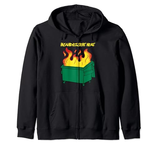 Fire Flame Passion Retro Burning Positive Motivational Chic Zip Hoodie