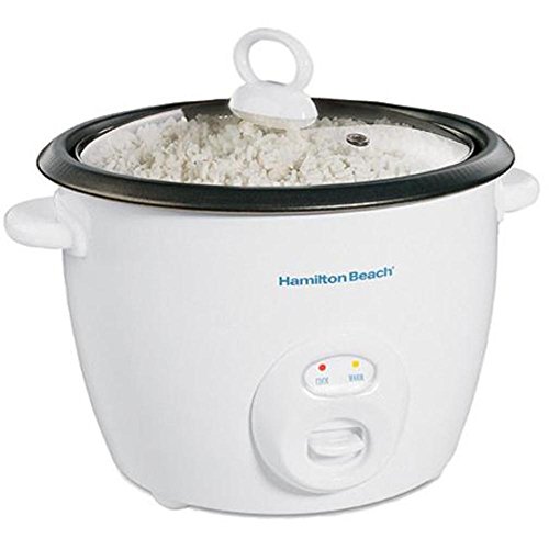 Hamilton Beach Rice Cooker & Food Steamer 20 Cups Cooked (10 Uncooked), White (37532N)