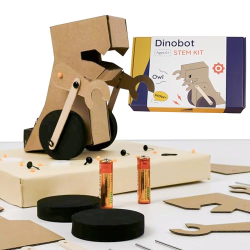 Sephywans Dinobot STEM Kits for Kids Age 8-10 5-8, DIY Toy Dinosaur Robot, Learning Science Experiments in Linkage Structure Basic Electronics, Arts and Crafts for Kids Activities, for Boys