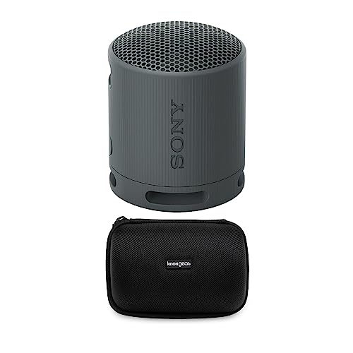 Sony SRS-XB100 Wireless Bluetooth Portable Lightweight Travel Speaker (Black) with Travel case Bundle (2 Items)