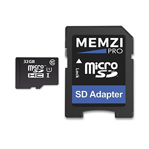 MEMZI PRO 32GB Class 10 90MB/s Micro SDHC Memory Card with SD Adapter for Tomtom Via or Via Live Sat Nav's