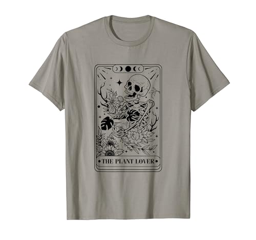 The Gardener skeleton plant lady tarot card moon phase plant T-Shirt