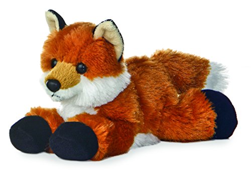 Aurora Adorable Mini Flopsie Foxxie Stuffed Animal - Playful Ease - Timeless Companions - Orange 8 Inches