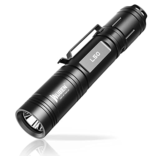 WUBEN L50 Rechargeable Flashlight, 1200 High Lumens Tactical Super Bright LED Flashlight, 5 Modes & IP68 Waterproof Pocket EDC Flash Light for Emergency, Rescue, Inspection, Repair