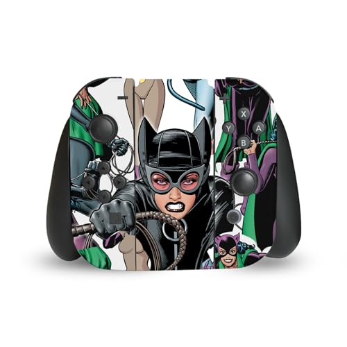 Head Case Designs Officially Licensed Batman DC Comics Catwoman Logos and Comic Book Vinyl Sticker Gaming Skin Decal Cover Compatible with Nintendo Switch Joy-Con Controller