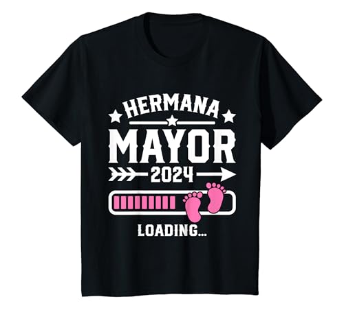 Kids Hermana mayor 2024 Loading Spanish Baby Shower Big Sister T-Shirt