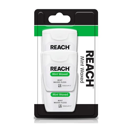 Reach Waxed Dental Floss Mint Flavored 100 Yards 3 Count