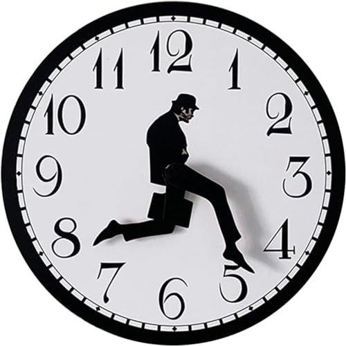 YtotY Ministry of Silly Walks Clock, 10 Inch Silly Walk Wall Clock, Funny Modern Silent Wall Watch Clock for Hotel, Living Room Decor for Living Room Decor, Bedroom, Kitchen, Novelty Home Decor Gifts