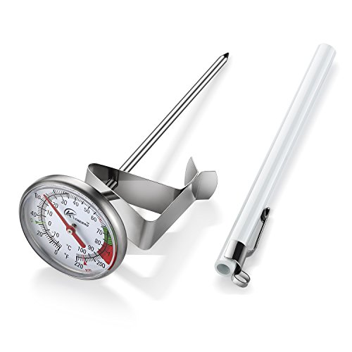 KT THERMO Instand Read 2-Inch Dial Thermometer,Best for The Coffee Drinks,Chocolate Milk Foam