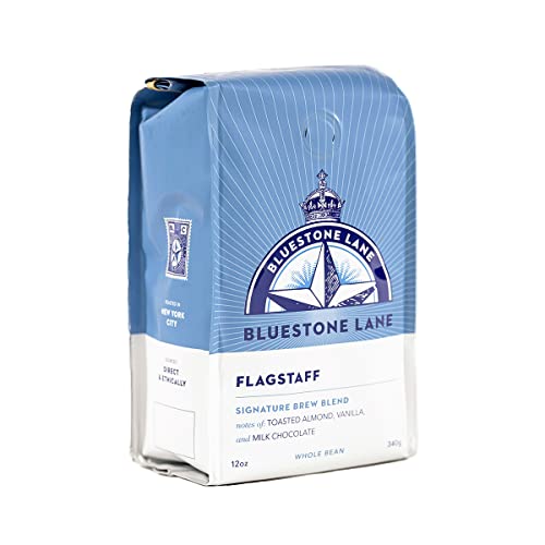 Bluestone Lane Flagstaff Ground Coffee, Medium Roast, Filter & Cold Brew Blend, 12 Ounce Bag