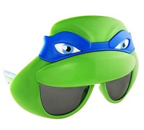 Sun-Staches TMNT Sunglasses | Blue Mask Costume Accessory | Party Favors | UV400 | One Size Fits Most