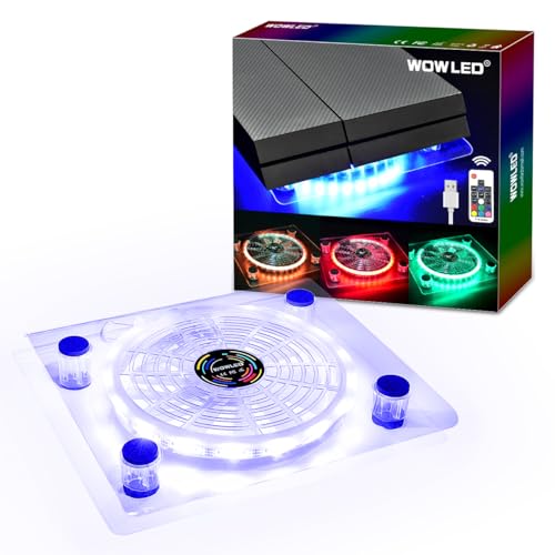 WFPOWER Wireless IR Remote Control 24 keys PS4 Cooling Fan RGB USB LED Cooler Thermal Fan Pad Stand for PC Case CPU Cooler Computer Gaming PS4 Playstation 4 Consoles Laptop Notebook XBOX One Radiators