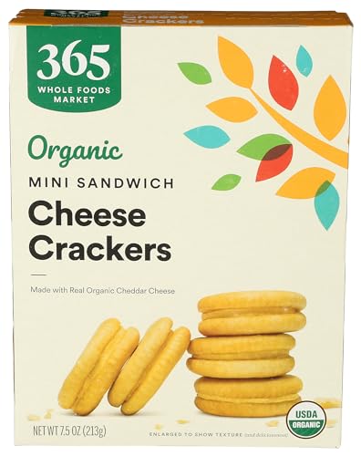 365 by Whole Foods Market, Organic Mini Cheese Sandwich Crackers, 7.5 Ounce