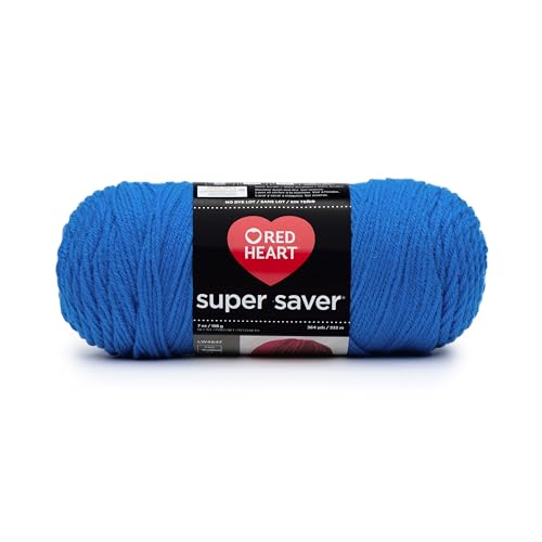 RED HEART E300.0886 Super Saver Yarn, Blue