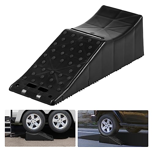 VEVOR Car Ramp, 1 Piece Low Profile Car Service Ramp, 20000 lbs/10 ton Loading Capacity, 5.5' Lift Height Car Ramp, Heavy Duty Tire Ramp for Oil Changes Car Lift and Vehicle Maintenance