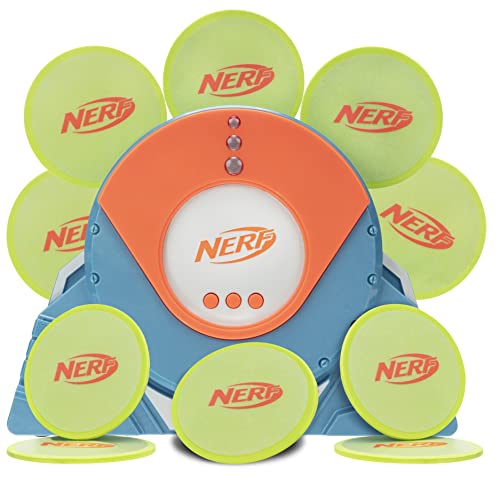NERF Skeet Shot Disc Launcher - Launches Discs Up to 6 ft – Launch in Multiple Directions - Perfect Your Aim - Amazon Exclusive