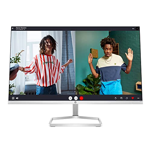 HP 24-inch FHD Monitor with AMD FreeSync Technology (2021 Model, M24fw),Silver, 15.62'D x 21.09'W x 6.97'H