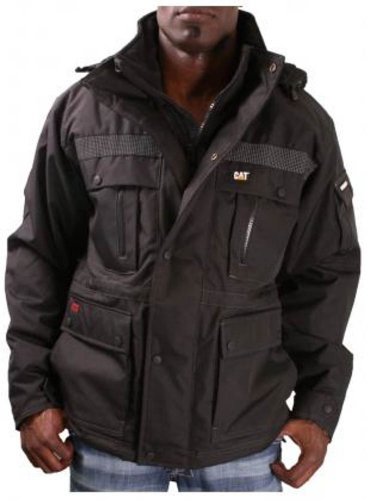 Caterpillar Men's Heavy Insulated Parka (Regular and Big & Tall Sizes), Black, X Large